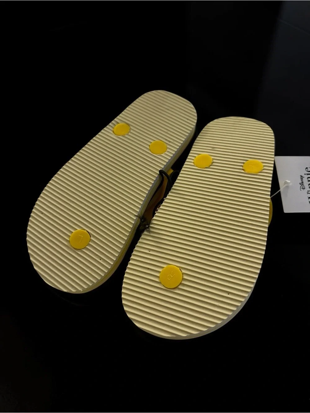 Disney Winnie the Pooh Toddler Flip Flops Size 9 10 Yellow Backstrap Sandals NWT